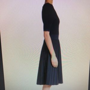 LELA ROSE navy knit dress. Size M